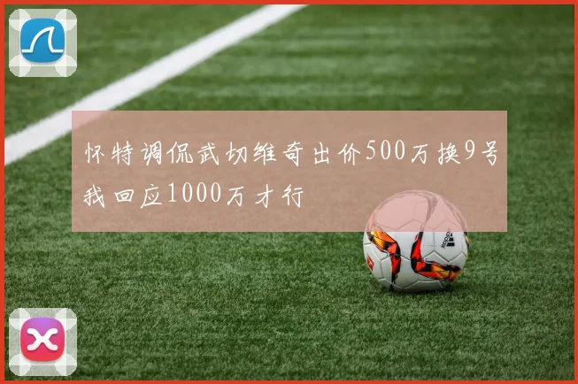 怀特调侃武切维奇出价500万换9号我回应1000万才行